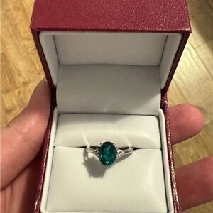 Sterling silver birth stone ring size 7.5